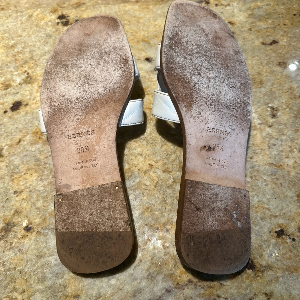 Hermes white Oran Sandal - Picture 7 of 8